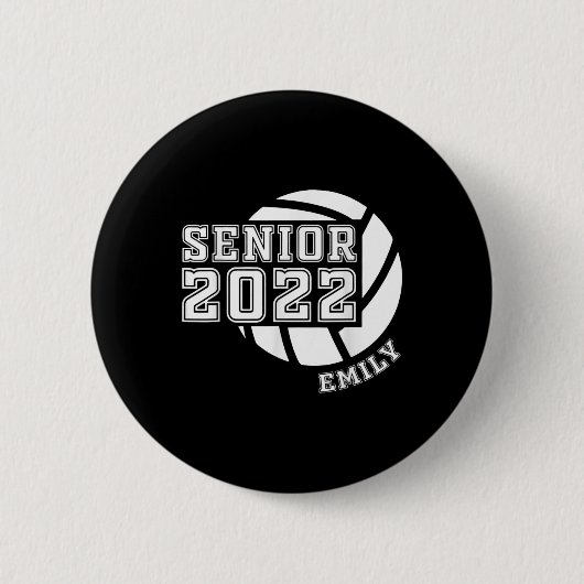 Schließ-Klasse für Senior Volleyball-Team Button (Vorderseite)