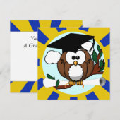 Schließ mit Blue & Gold School Colors Einladung (Vorne/Hinten)