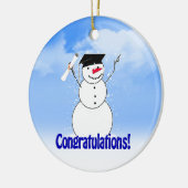 Schließ Snowman mit Diplom Keramikornament (Links)
