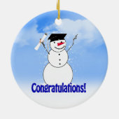 Schließ Snowman mit Diplom Keramikornament (Hinten)