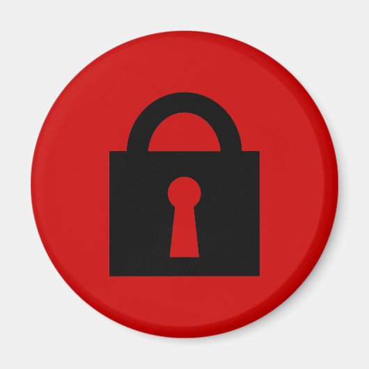 Schließ. Top Secret oder Confidential Icon. Magnet (Vorne)