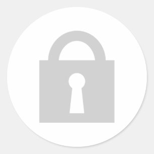 Schließ. Top Secret oder Confidential Icon. Runder Aufkleber