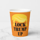 Schließ Trump hoch Pappbecher (Rückseite)