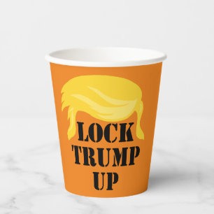 Schließ Trump hoch Pappbecher