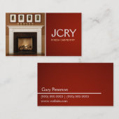 Schließe Carpentry, Fireplace Business Card Visitenkarte (Vorne/Hinten)