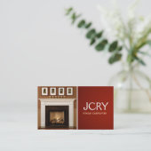 Schließe Carpentry, Fireplace Business Card Visitenkarte (Stehend Vorderseite)