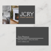 Schließe Carpentry, Fireplace Business Card Visitenkarte (Vorne/Hinten)