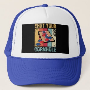 Schließe dein Cornhole Funny-Geschenk Truckerkappe