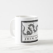 Schließe dich an oder stirb kaffeetasse (Vorderseite Links)