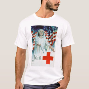 Schließe dich dem Roten Kreuz an - Amerikanische F T-Shirt
