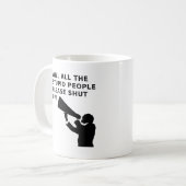Schließe die Idioten aus, die lustige Mumps Kaffeetasse (Vorderseite Links)