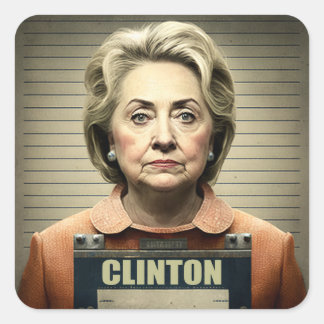 Schließe sie auf! - Hillary Clinton Quadratischer Aufkleber