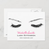 Schließen Augen lange Striche Lasche Verlängerung Postkarte (Vorne/Hinten)