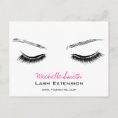 Schließen Augen lange Striche Lasche Verlängerung Postkarte (Vorderseite)