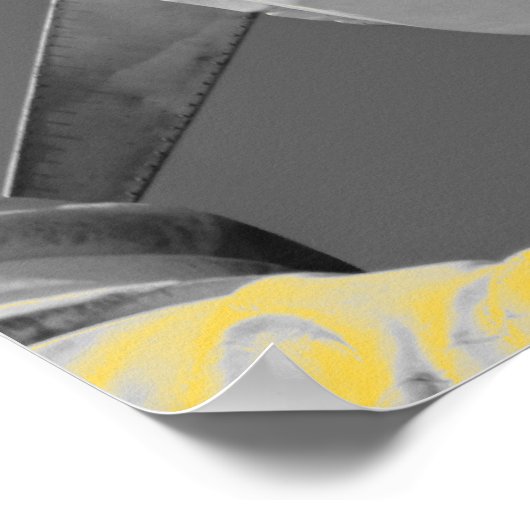 Schließen der Schwarz-weißen Gelben Freiheitsstatu Poster (Ecke)