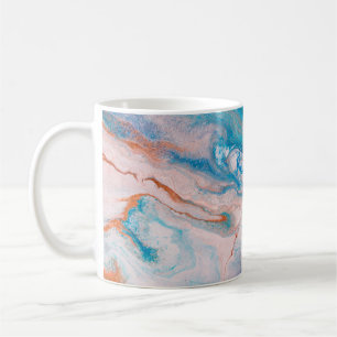 Schließen des abstrakten und gemischten Marmors Kaffeetasse