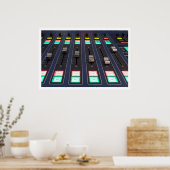Schließen des Studio-Mischpults Poster (Küche)