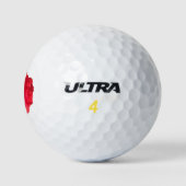 Schließen einer korallenfarbenen Rose Golfball (Logo)