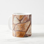 Schließen einer Steinwand als Hintergrundbild,p Kaffeetasse (Vorderseite Links)