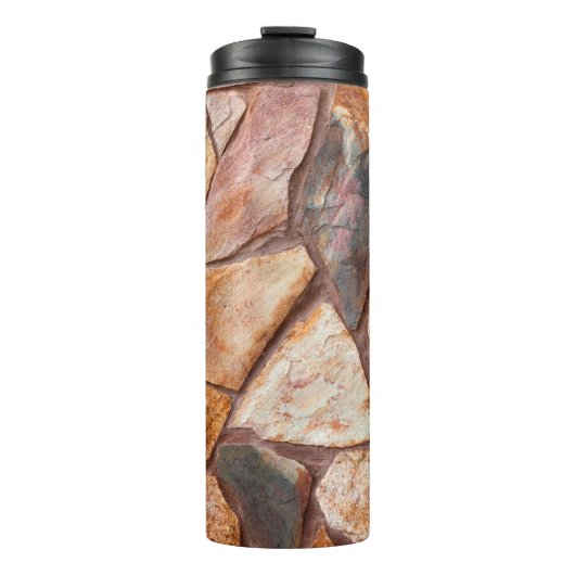 Schließen einer Steinwand als Hintergrundbild,p Thermosbecher (Vorderseite)