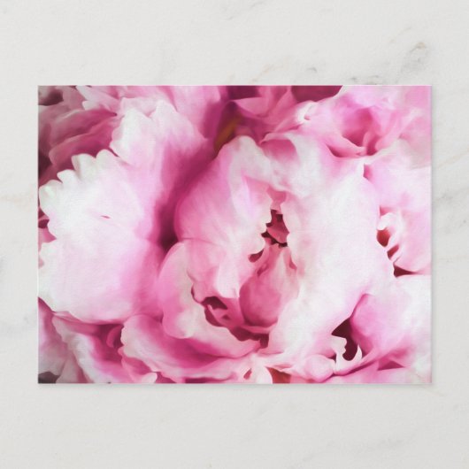 Schließen eines rosa Peony Painting Postkarte (Vorderseite)