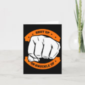 Schließen oder anhalten - Cooles Bareknuckle Boxin Karte (Vorderseite)