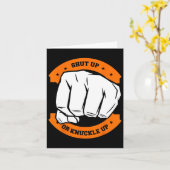 Schließen oder anhalten - Cooles Bareknuckle Boxin Karte (Gelbe Blume)