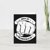 Schließen oder anhalten - Knöchelboxen abschließen Karte (Vorderseite)