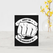 Schließen oder anhalten - Knöchelboxen abschließen Karte (Gelbe Blume)