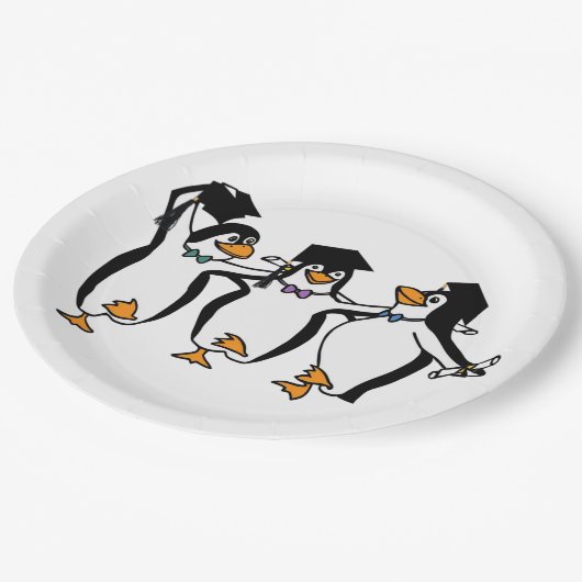 Schließen Pinguine Pappteller (Schrägansicht)