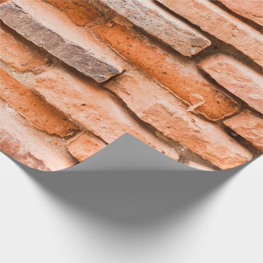 Schließen Sie alte Backsteinwand Hintergrund und T Geschenkpapier (Ecke)