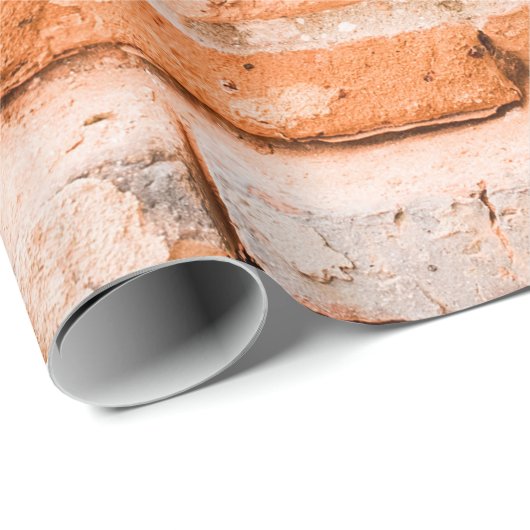 Schließen Sie alte Backsteinwand Hintergrund und T Geschenkpapier (Rolleneckpunkt)
