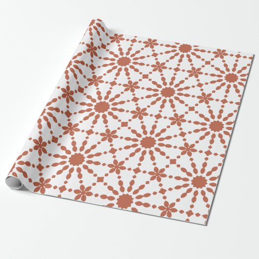 Schließen Sie die Dots Orange an. Geschenkpapier (Ungerollt)