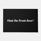 Schließen Sie die Eingangstür Schwarz-weißen perso Fußmatte (Vorderseite)