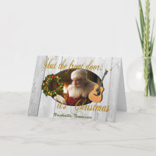 Schließen Sie die Front Door Nashville Weihnachtsk Feiertagskarte