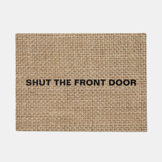 Schließen Sie die Haustür-Leinwand-Fußmatte Fußmatte (Vorderseite)