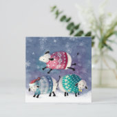 Schließen Sie die Kante an. Feiertagskarte (Stehend Vorderseite)