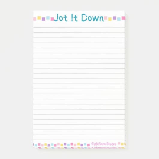 Schließen Sie es ab, NotePad Post-it Klebezettel (Vorderseite)