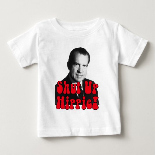 Schließen Sie Hippie -- Richard Nixon Baby T-shirt (Vorderseite)