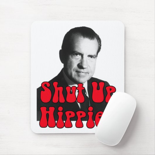 Schließen Sie Hippie -- Richard Nixon Mousepad (Mit Mouse)