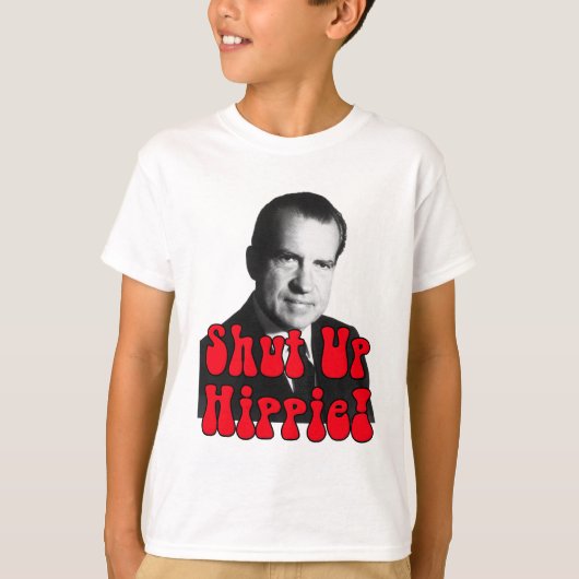 Schließen Sie Hippie -- Richard Nixon T-Shirt (Vorderseite)