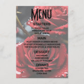 Schließen Sie Ihre eigenen Rote Rosen an Menükarte (Vorderseite)