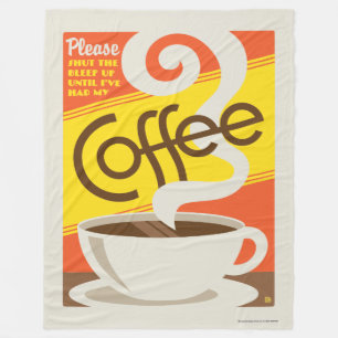 Schließen Sie Kaffee Fleecedecke