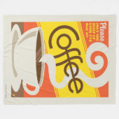 Schließen Sie Kaffee Fleecedecke (Vorderseite (Horizontal))
