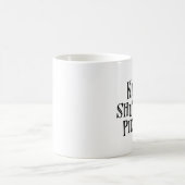 "Schließen Sie nett Ihr Torten-Loch" Kaffeetasse (Mittel)
