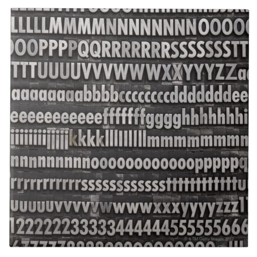 Schließen Sie Schriftart-Briefbeschwerer-Art ab Fliese (Vorderseite)