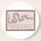 Schließen Sie sich an oder die politischem Cartoon Untersetzer (Vorne)