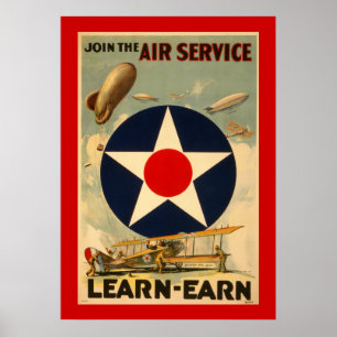 Schließen Sie sich dem Fluglinienverkehr Poster