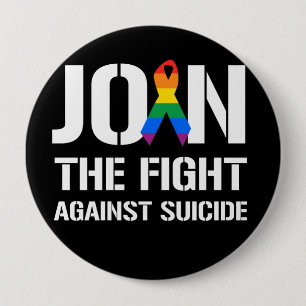 Schließen Sie sich dem Kampf gegen LGBT Selbstmor Button