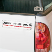 Schließen Sie sich dem Krieg an Autoaufkleber (Auf Lkw)